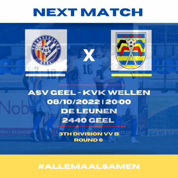 ASV GEEL KVK WELLEN VOLGENDE MATCH ASV Geel