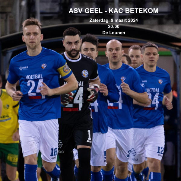 ASV Geel – KAC Betekom : Volgende Wedstrijd - ASV Geel